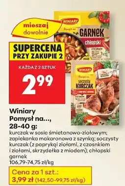 Biedronka Pomysł na kurczaka w sosie śmietanowo-ziołowym Winiary oferta