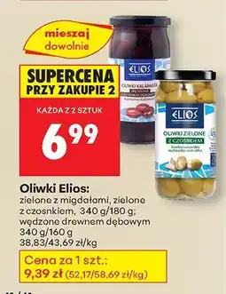 Biedronka Oliwki zielone z migdałami Elios oferta