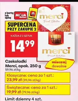 Biedronka Czekoladki Merci opak. 250 g oferta