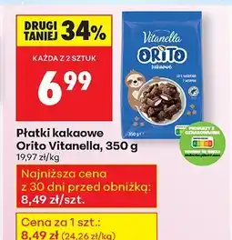 Biedronka Płatki kakaowe Orito Vitanella, 350 g oferta