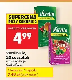 Biedronka Herbata Fix, 20 saszetek, różne rodzaje Verdin oferta