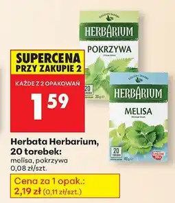 Biedronka Herbata, 20 torebek melisa Herbarium oferta