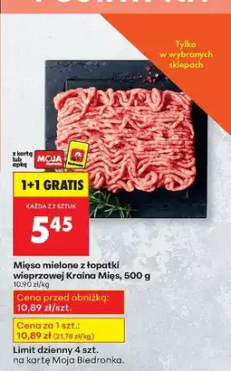 Biedronka Mięso mielone z łopatki wieprzowej Kraina Mięs 500 g oferta
