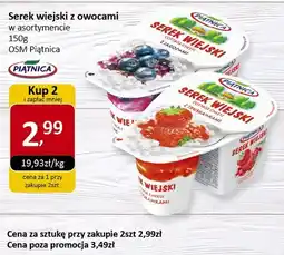 Market Point Serek wiejski z owocami w asortymencie 150g OSM Piątnica oferta