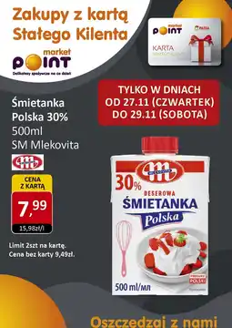 Market Point Śmietanka Polska 30% 500ml SM Mlekovita oferta