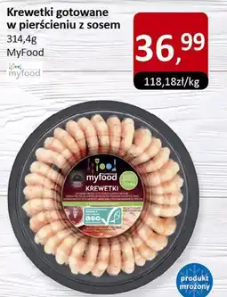 Market Point Krewetki gotowane w pierścieniu z sosem MyFood 314,4g oferta