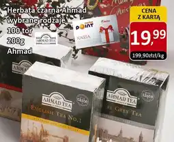 Market Point Herbata czarna Ahmad wybrane rodzaje 100 tor, 200g oferta