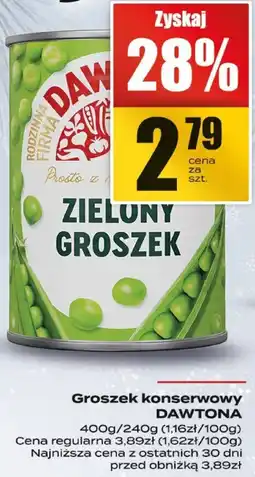 Supeco Groszek konserwowy DAWTONA Zielony Groszek oferta