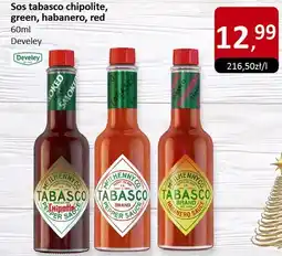 Market Point Sos tabasco chipolite, green, habanero, red Develey oferta