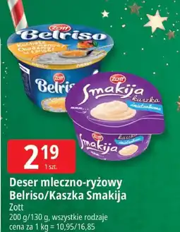 E.Leclerc Deser mleczno-ryżowy Belriso/Kaszka Smakija Zott oferta