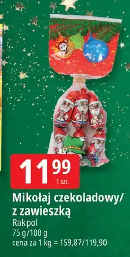 E.Leclerc Mikołaj czekoladowy z zawieszką Rakpol oferta
