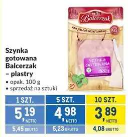 Makro Szynka gotowana Balcerzak plastry oferta