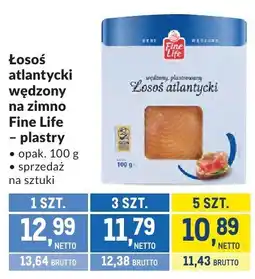 Makro Łosoś atlantycki wędzony na zimno Fine Life plastry oferta