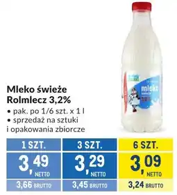 Makro Mleko świeże Rolmlecz 3,2% oferta