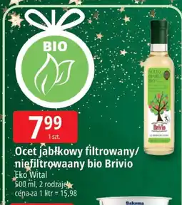 E.Leclerc Ocet jabłkowy filtrowany/niefiltrowany bio Brivio Eko Wital oferta