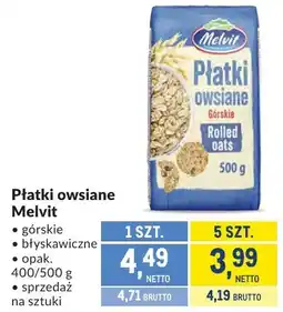 Makro Płatki owsiane Melvit górskie, błyskawiczne oferta