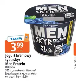 E.Leclerc Jogurt kremowy typu skyr Men Protein Bakoma oferta