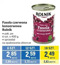 Makro Fasola czerwona konserwowa Rolnik oferta