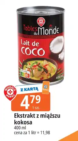 E.Leclerc Ekstrakt z miąższu kokosa Lait de Coco Tables du Monde oferta