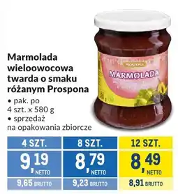Makro Marmolada wieloowocowa twarda o smaku różanym Prospona oferta