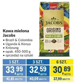 Makro Kawa mielona Jacobs Brazil & Colombia, Uganda & Kenya Kósmos oferta
