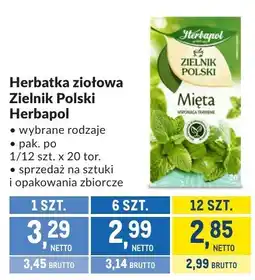 Makro Herbatka ziołowa Zielnik Polski Herbapol wybrane rodzaje Mięta oferta