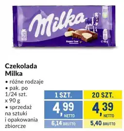 Makro Czekolada Milka różne rodzaje oferta