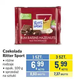 Makro Czekolada Ritter Sport różne rodzaje oferta