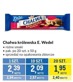 Makro Chałwa królewska E. Wedel różne smaki oferta