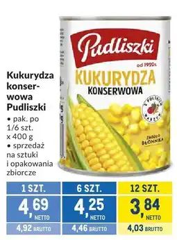 Makro Kukurydza konserwowa Pudliszki 400g oferta
