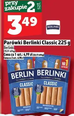 Topaz Parówki Berlinki Classic 225 g oferta