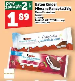 Topaz Baton Kinder Mleczna Kanapka 28 g oferta