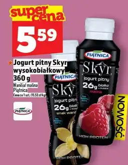 Topaz Jogurt pitny Skyr wysokobiałkowy 360 g Piątnica oferta