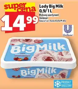 Topaz Lody Big Milk 0,9/1 l Unilever oferta