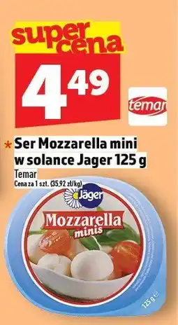 Topaz Ser Mozzarella mini w sałance Jager 125 g oferta