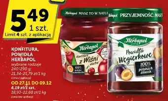 Powidła Herbapol wybrane rodzaje