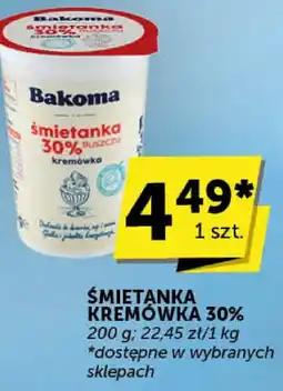 Groszek Śmietanka kremówka 30% Bakoma oferta