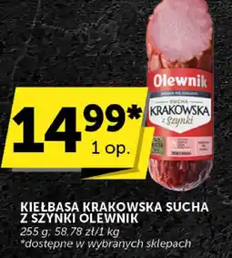Groszek Kiełbasa Krakowska Sucha z Szynki Olewnik oferta