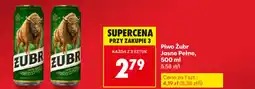 Biedronka Piwo Żubr Jasne Pełne oferta
