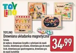 ALDI Drewniana układanka magnetyczna - gra do nauki kształtów Toylino oferta