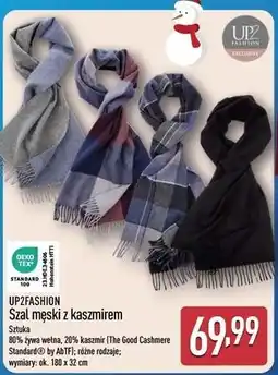 ALDI Szal męski z wełną i kaszmirem Up2Fashion oferta