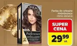 Carrefour Farba do włosów jasny brąz 6.21 L'oreal Preference oferta