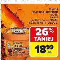 Carrefour Maska do włosów papaya Garnier Fructis Hair Food oferta