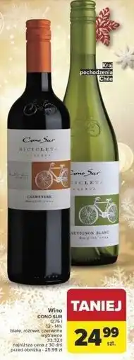 Carrefour Wino Cono Sur Bicicleta Sauvignon Blanc oferta