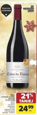Carrefour Wino czerwone wytrawne Cotes Du Rhone oferta