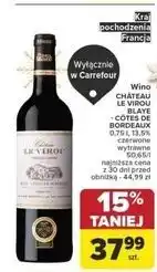 Carrefour Wino wytrawne Chateau Le Virou Blaye Cotes De Bordeaux oferta