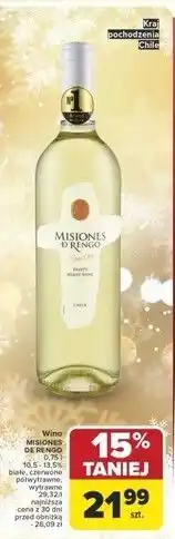 Carrefour Wino półwytrawne Misiones De Rengo oferta