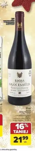 Carrefour Wino czerwone wytrawne Rioja Gran Familia oferta