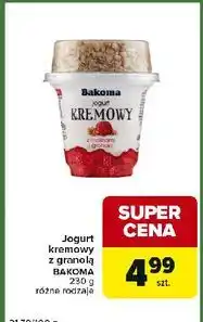 Carrefour Express Jogurt malinowy z granolą Bakoma Kremowy oferta