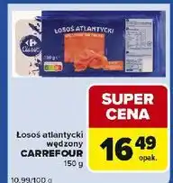 Carrefour Express Łosoś atlantycki wędzony na zimno Carrefour Classic oferta